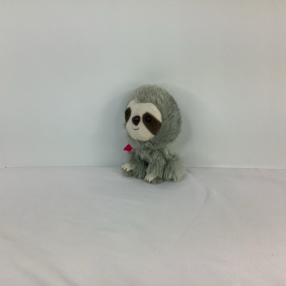 Mega Toys Sloth Gray w Pink Bow Just For You Plush 6" Stuffed Animal Toy Grey - Picture 2 of 9